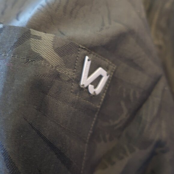 Mens Versace Jeans Olive Green Monochromatic Tiger Image Print Shirt M * - Picture 5 of 11